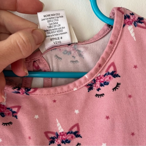 Jenna & Jessie Pink Unicorn Dress 3T (fits Like 4T) Toddler Girls Twirl Dress - Picture 5 of 13